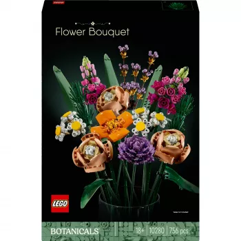 LEGO 10280 Icons Bukiet Kwiatów Sztuczne Kwiaty Zestaw dla Dorosłych Dekoracyjne Akcesoria Domowe Pomysł na Prezent dla Kobiet Mężczyzn Dla Niej i Dla Niego Żony lub Męża