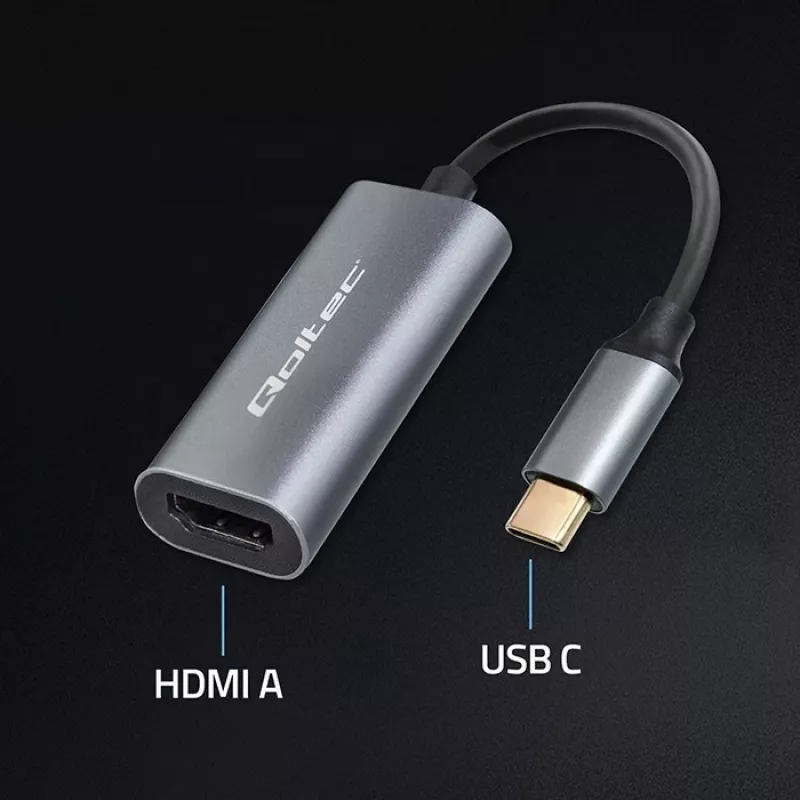Adapter USB-C na HDMI 4K 60 Hz 32 AWG QOLTEC