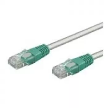 Wentronic Goobay CAT 6 Kabel krosowany, U/UTP, szary, zielony, szaro-zielony, 1 m - materiał mieszany miedzi CCA (68471)