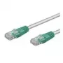 Wentronic Goobay CAT 6 Kabel krosowany, U/UTP, szary, zielony, szaro-zielony, 1 m - materiał mieszany miedzi CCA (68471)