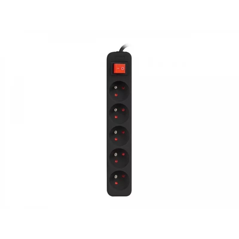 Przedłużacz zasilający Lanberg PS1-05E-0300-BK 3 m 5 gniazd AC Wewnętrzny Biały