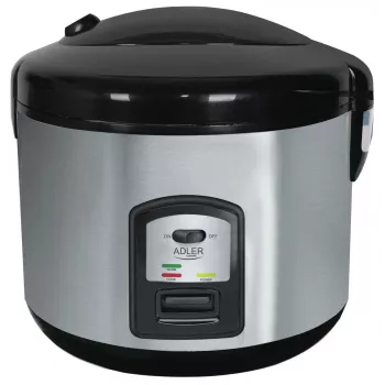 Garnek do ryżu Adler AD 6406, 1,5 l wyjmowana misa, 1000 W, czarny stal nierdzewna