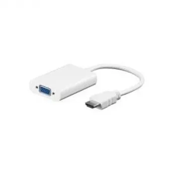Wentronic Goobay Adapter HDMI™ na VGA, biały, 0,1 m - Wtyk HDMI™ > Gniazdo VGA, gniazdo stereo 3,5 mm (51758)