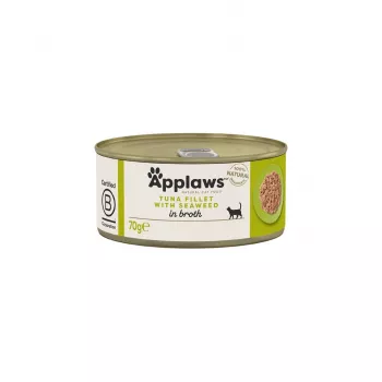 APPLAWS Filet z tuńczyka z wodorostami w bulionie - mokra karma dla kota - 70 g
