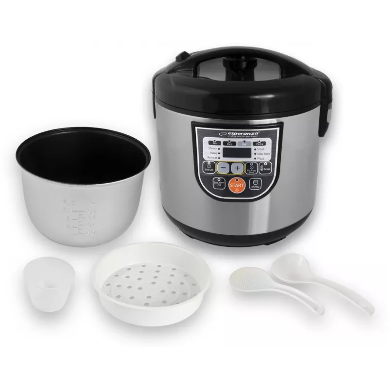 Multicooker ESPERANZA EKG011, pojemność 5 L, 860 W, czarny/stal nierdzewna