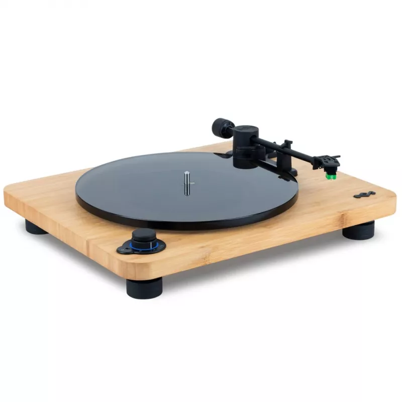 Gramofon audio The House Of Marley EM-JT010-SB z napędem paskowym Czarny, Drewno