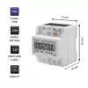 Trójfazowy elektroniczny licznik energii QOLTEC 50900 400V LCD 4P