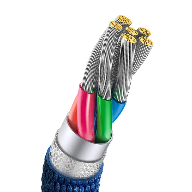 Kabel Baseus Crystal Shine USB na USB-C, 100W, 2m (niebieski)