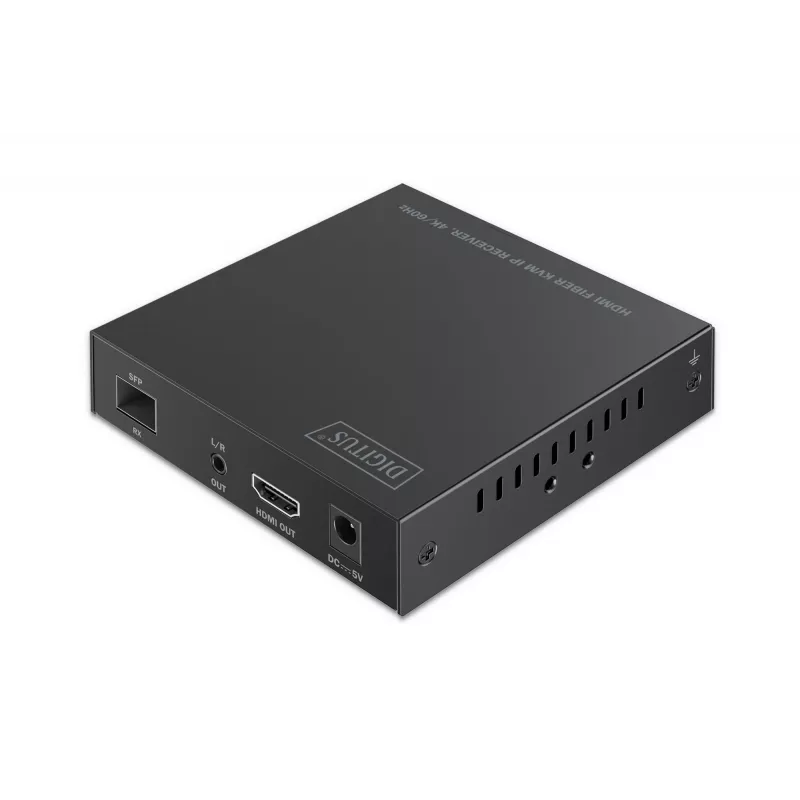 Odbiornik Digitus HDMI Fiber KVM IP 4K/60Hz Przewodowy USB