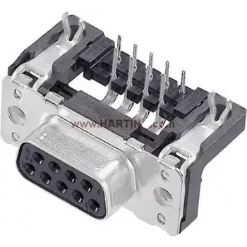 Złącze D‑SUB Harting 09 66 452 6613 90° 37‑stykowe lutowane