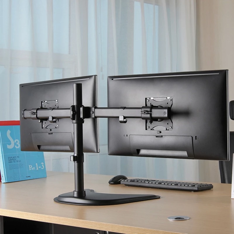 HAGOR HA FS - zestaw montażowy (uchwyt do biurka) - na 2 wyświetlacze LCD - czarny - rozmiar ekranu: 38-68 cm (15-27)
