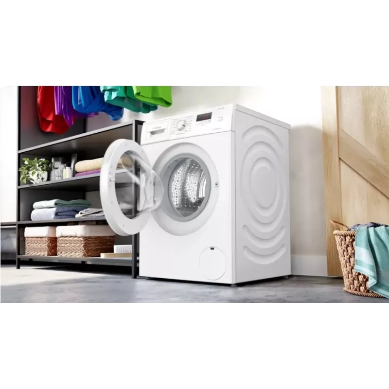 Pralka ładowana od przodu Bosch WGE02201PL — 8 kg, 1200 obr./min, bęben 55 l, wyświetlacz LED, inwerter