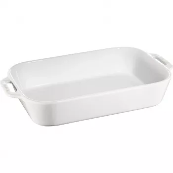 Prostokątny półmisek Staub 40511-151 4.5 l — Biały, pojemność 4,5 L