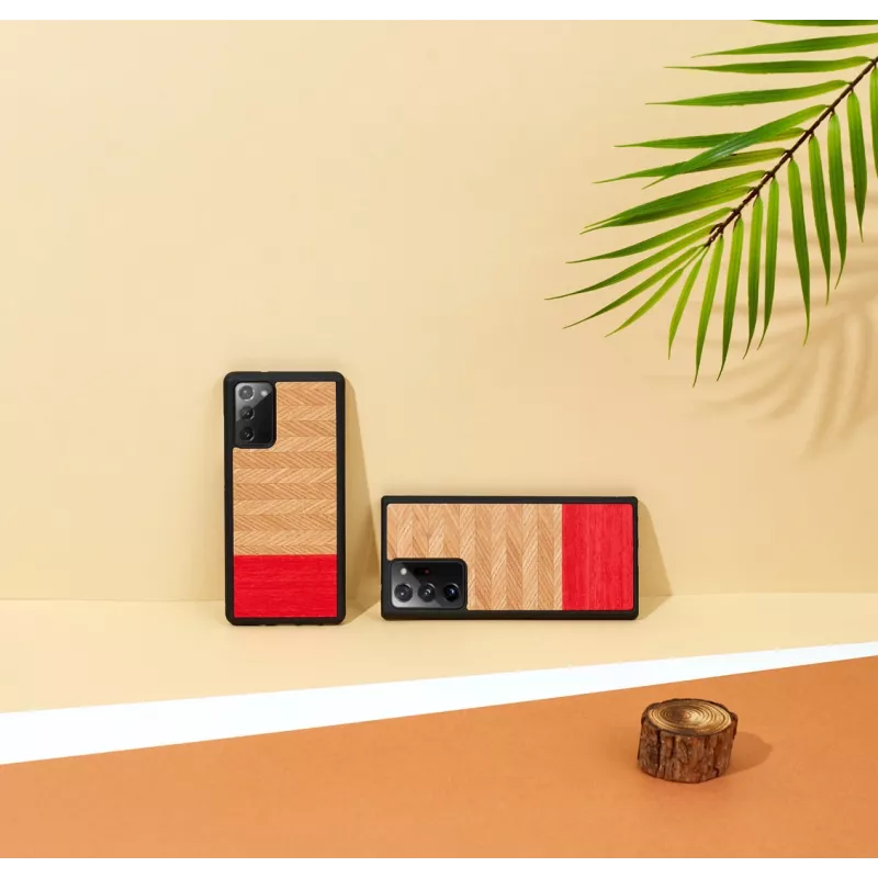 Etui na telefon man and wood Galaxy Note 20 Herringbone Azalea Czarny
