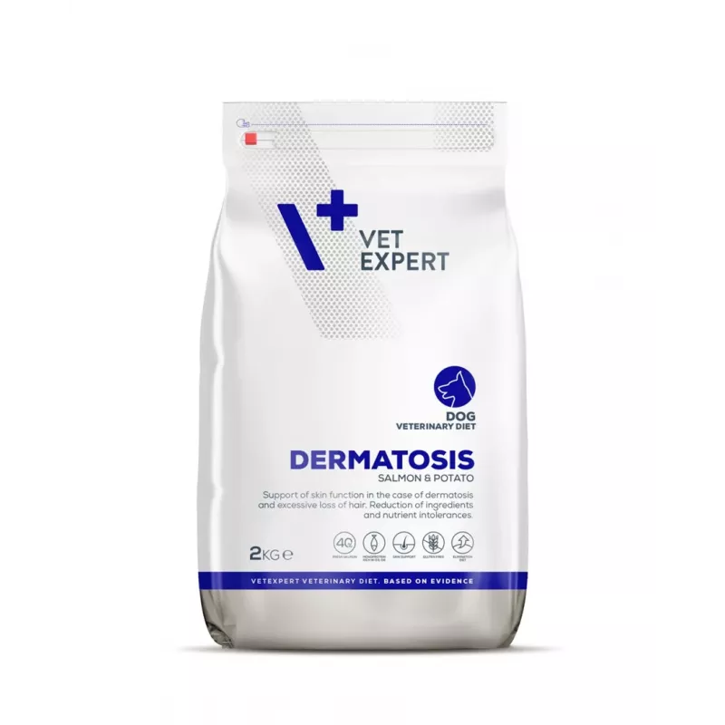 VET EXPERT Veterinary Diet Dermatosis Dog Salmon & Potato - sucha karma dla psów - 2 kg