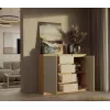 komoda z 2 drzwi i 4 szuflady, dąb artisan/kolor kaszmirowy