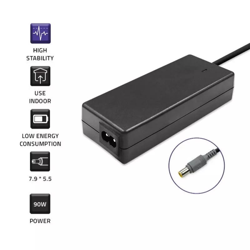 Qoltec 50093 zasilacz/przetwornica 90 W Czarny