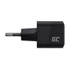 Ładowarka do urządzeń mobilnych zielony Cell CHARGC06, USB-C 33W, Quick Charge 3.0, wejście AC 100–240V, czarna