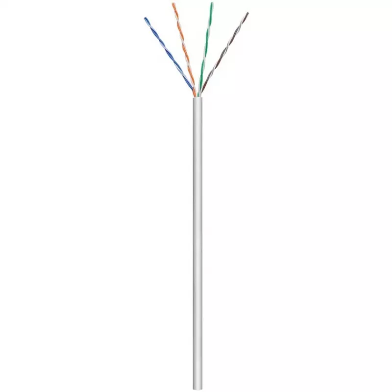 Wentronic Goobay CAT 6 Kabel sieciowy, U/UTP, szary, 100 m - CCA, AWG 24/7 (linka), PVC (93884)