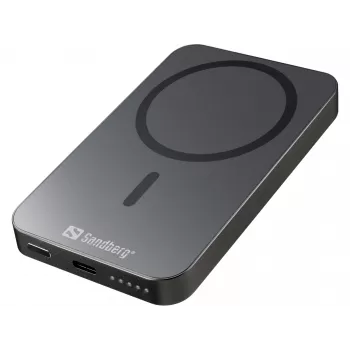 Przenośny powerbank Sandberg Mag Wireless Powerbank 5000 ALU, 5000 mAh