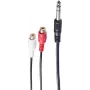 Kabel audio ShiverPeaks BS30461 0,2 m 6,35 mm 2xRCA czarny czerwony biały