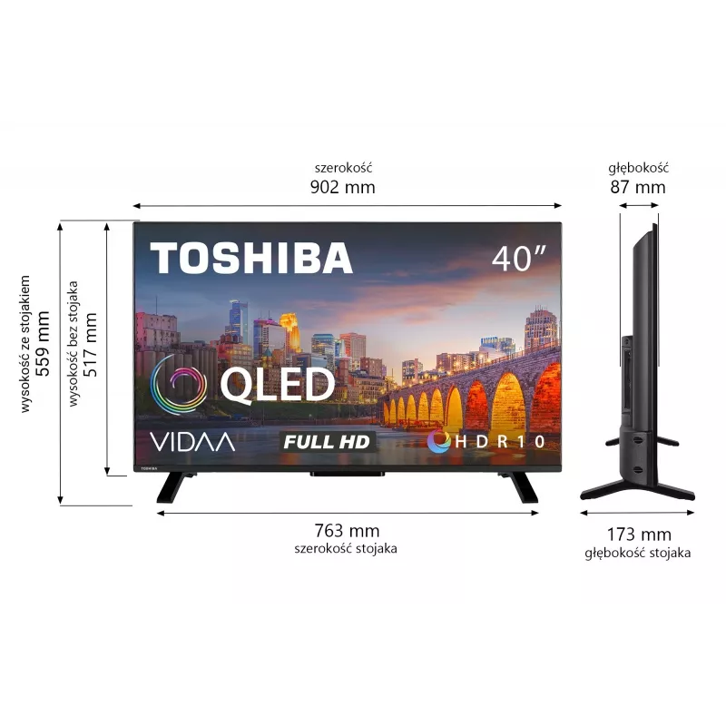 Telewizor QLED 40 cali 40QV2F63DG