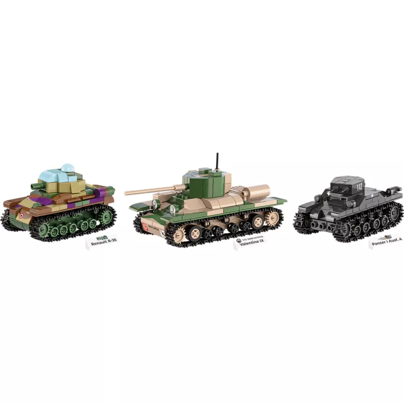 Zestaw konstrukcyjny COBI Renault R35 Valentine IX Panzer I 595 elementów