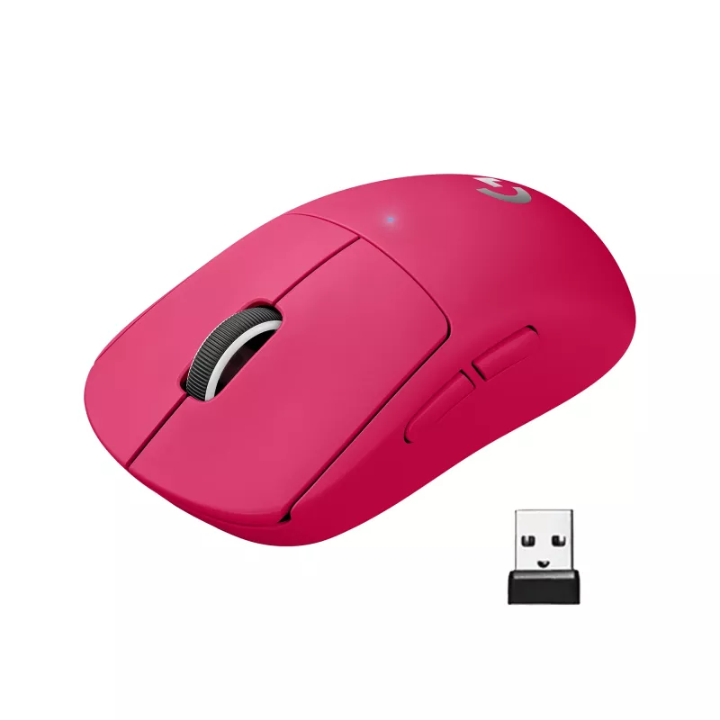Logitech PRO X SUPERLIGHT bezprzewodowa mysz magenta (910-005957)