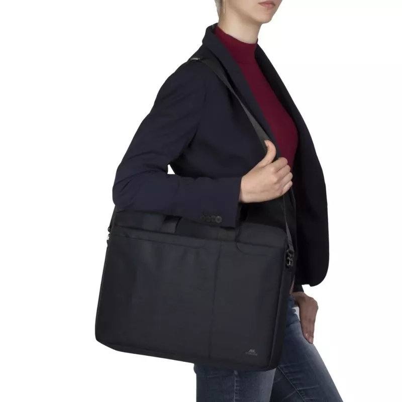 Torba kurierska Rivacase Biscayne 39.6 cm (15.6 cala) Czarny
