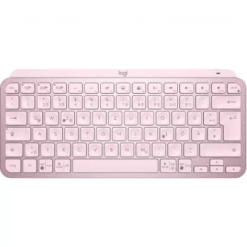Logitech MX Keys Mini Minimalistyczna bezprzewodowa podświetlana klawiatura - RÓŻOWA - CENTRAL (DE)