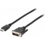 Kabel NEDIS HDMI™ | Wtyk HDMI™ | Wtyk DVI-D 24+1-pin | 1080p | niklowany | 2,00 m | prosty | PVC | Czarny | Pudełko