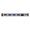 Stacja dokująca USB-C - 4K HDMI, USB 3.2 Gen 1, Hub USB-A, GbE, Czytnik kart, Ładowanie 100W PD, Odłączany przewód U442-DOCK5D-GY