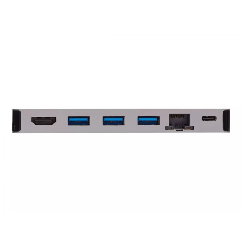 Stacja dokująca USB-C - 4K HDMI, USB 3.2 Gen 1, Hub USB-A, GbE, Czytnik kart, Ładowanie 100W PD, Odłączany przewód U442-DOCK5D-GY