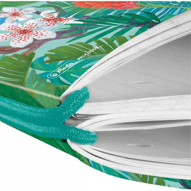 Zeszyt Herlitz Ladylike Jungle A4 80 kartek zielony wielokolorowy