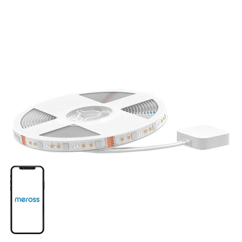 Taśma LED Meross MSL320CPHK 5 m RGBWW Wi‑Fi, adresowalna RGB + ciepła biel