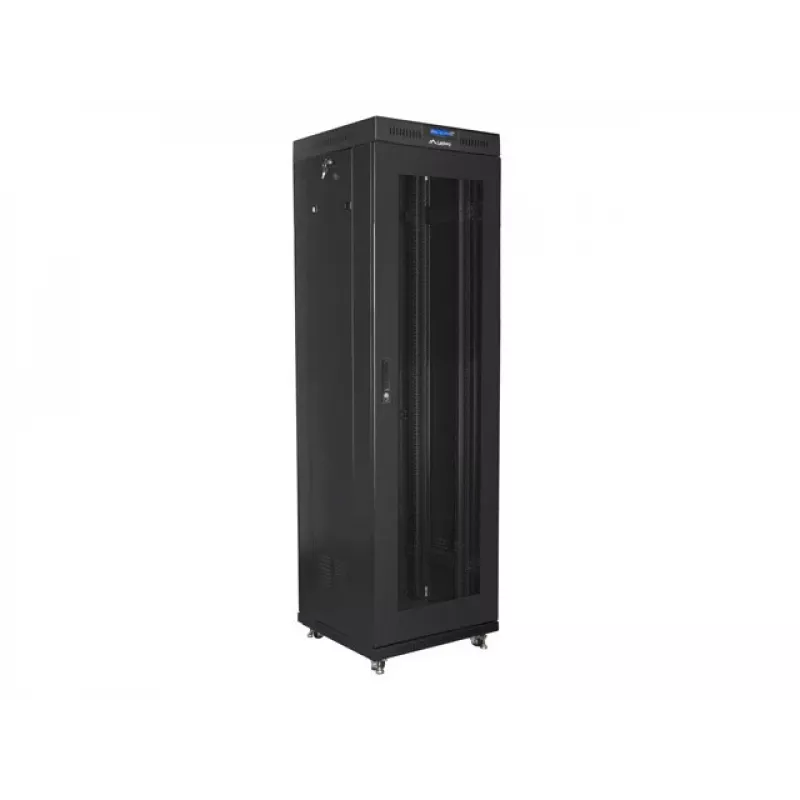 Szafa stojąca LANBERG FF01-6642-23BL 42U 600x600 mm 1200 kg IP20 Czarna