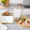 Toster Petra PT5032WVDE 2-kromkowy, kompaktowy toster elektryczny z 2 szczelinami