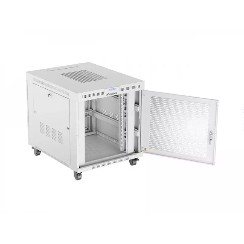 Szafa rack LANBERG FF01-8015-23SL 19 cali 15U, szara, perforowane drzwi przednie