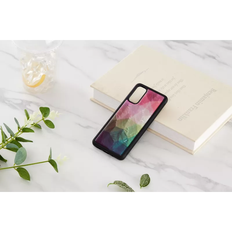 Etui ochronne iKins do Samsung Galaxy S20 — wzór wodnych kwiatów, czarne