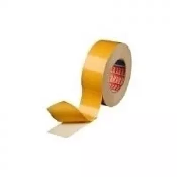 Dwustronna taśma materiałowa Tesa 4934, klej kauczuk syntetyczny, biała, 50 mm x 25 m, do użytku wewnętrznego, 0,2 mm