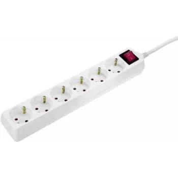 Listwa zasilająca AS Schwabe Multipower Strip 11671 — biała, gniazda Schuko z wyłącznikiem głównym