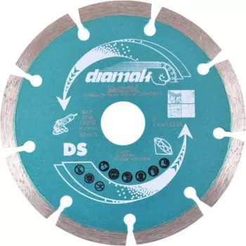 Makita tarcza diamentowa tnąca 125x22,23 DIAMAK D-61139 Średnica 125 mm Średnica wewnętrzna 22,23/20 mm 1 szt.