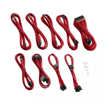 Zestaw kabli zasilających CableMod PRO Series ModMesh C-Series do Cooler Master RMi/RMx (czerwony)
