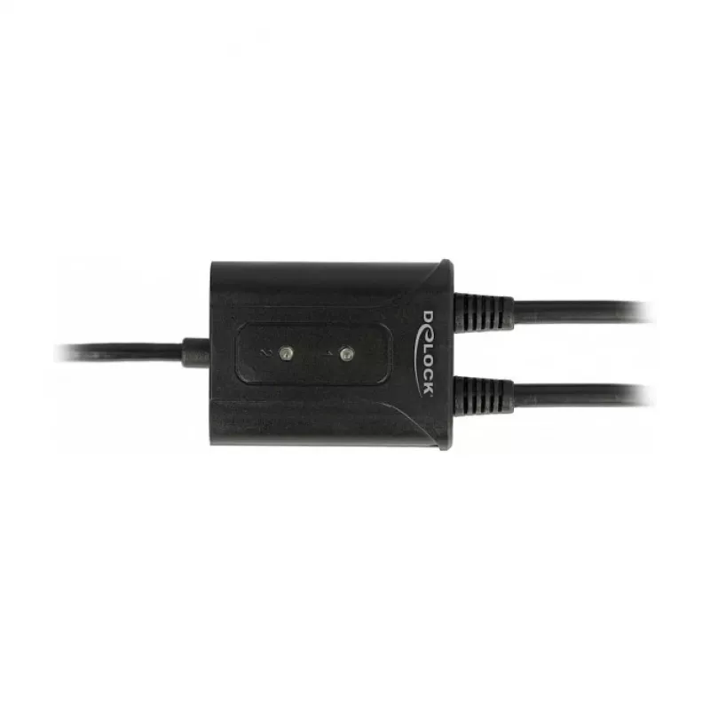 Kabel szeregowy DeLOCK 63950 USB 2.0 Typ-A 2 x RS-232 DB9 Czarny 0,6 m