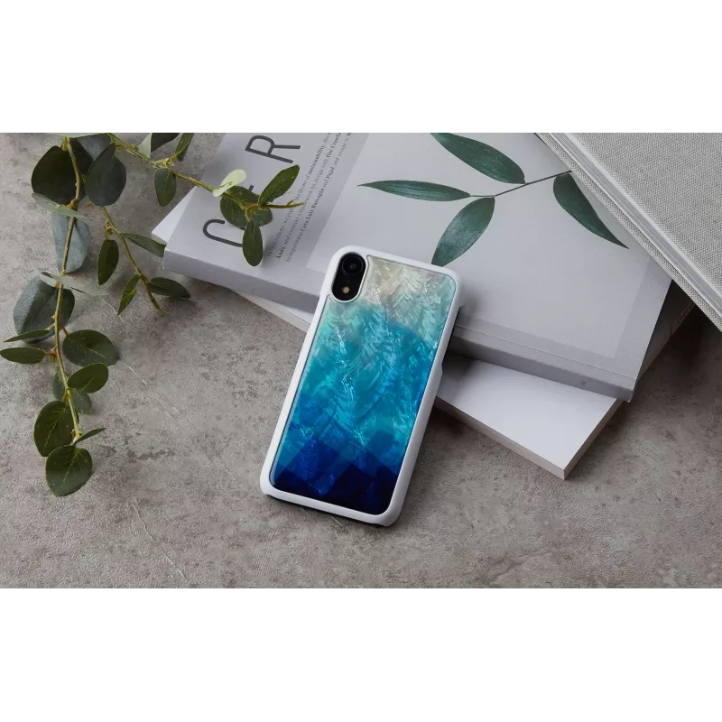 Etui na smartfon iKins do iPhone XR — zewnętrzna część w kolorze błękitnego jeziora, wewnętrzna czarna