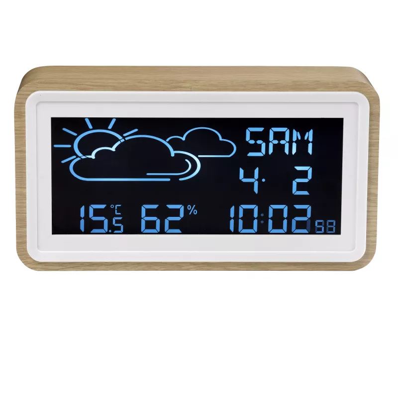 Cyfrowa stacja pogodowa Denver WS-72 Wood LCD DC/Baterie