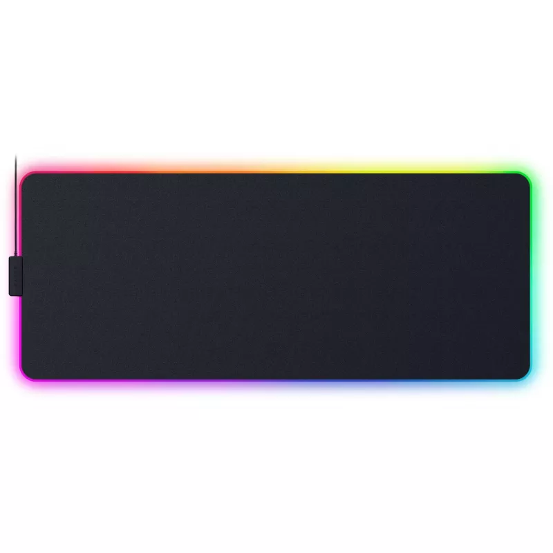 Podkładka pod mysz gamingowa Razer Strider Chroma – powierzchnia poliestrowa, 370×900 mm, czarna, wielokolorowe podświetlenie