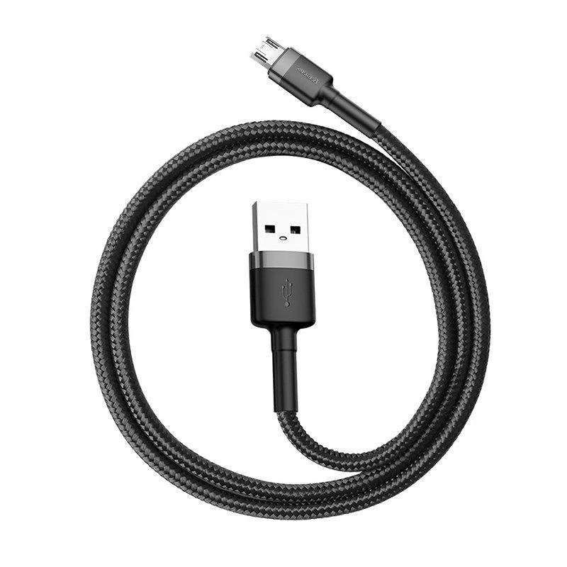 Kabel Baseus Cafule 2.4A 1m Micro USB (szary/czarny)