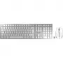 CHERRY DW 9100 SLIM klawiatura Mysz w zestawie Uniwersalna RF Bezprzewodowa + Bluetooth QWERTZ Niemiecka Srebrna