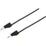 VOLTCRAFT Przewód pomiarowy [Wtyk 4 mm - Wtyk 4 mm] 0,75 m Czarny MSB-300 (MSB-300-0.75-SW)